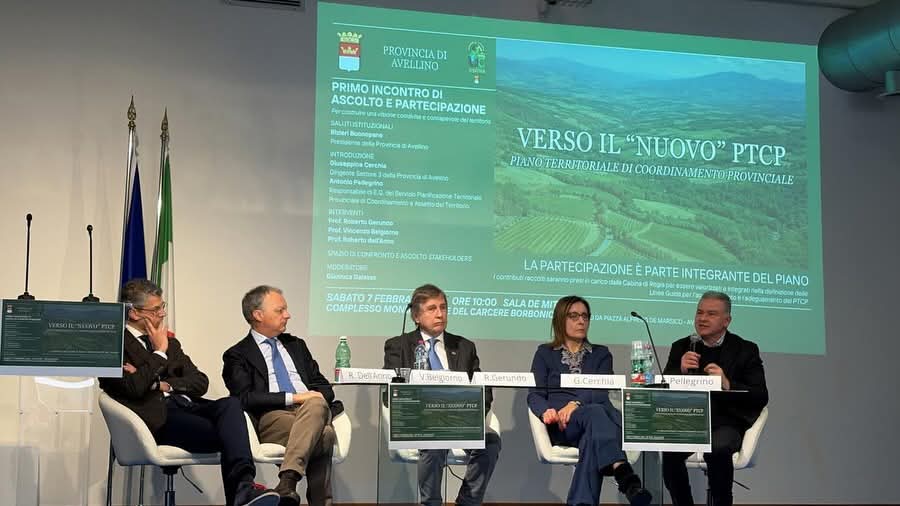 7 febbraio 2026 – Primo Incontro di ascolto e partecipazione per l’aggiornamento del PTCP di Avellino