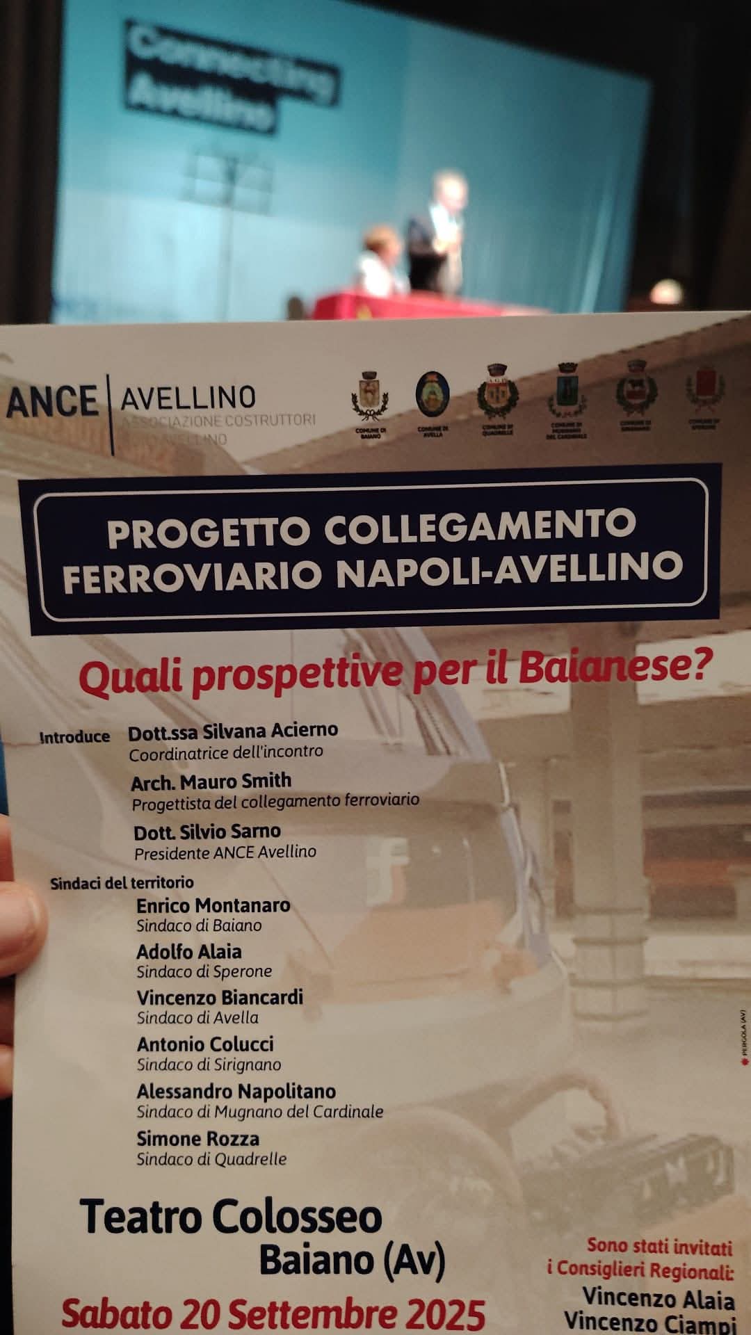 20 settembre 2025 – Presentazione Progetto “Connecting Avellino” presso il Teatro Colosseo a Baiano