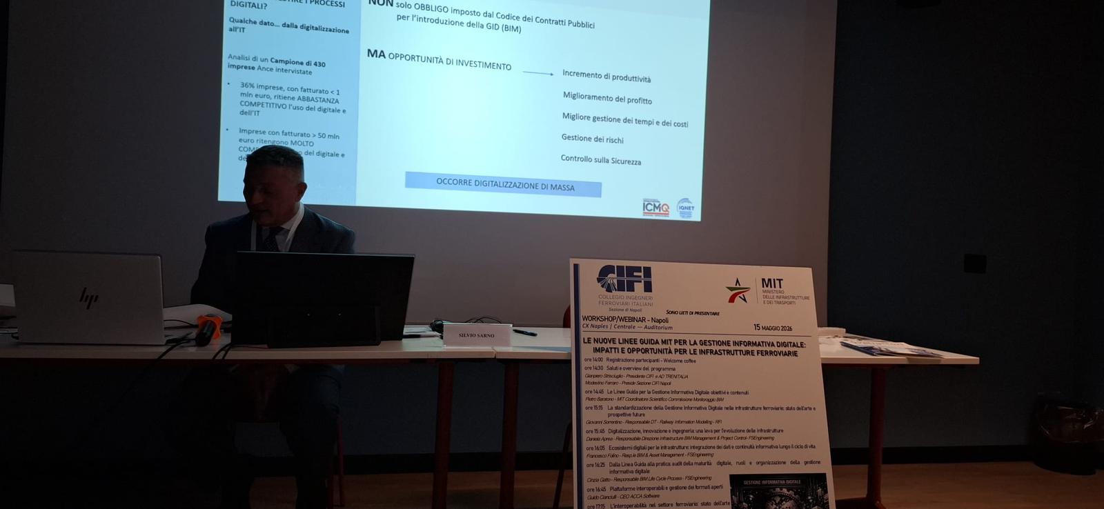 Workshop CIFI NAPOLI “Le nuove Linee Guida MIT per la gestione informativa digitale: impatti e opportunità per le infrastrutture ferroviarie” – 15 maggio 2026